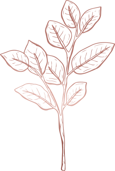 Metallic Monoline Rose Gold Salal Stem